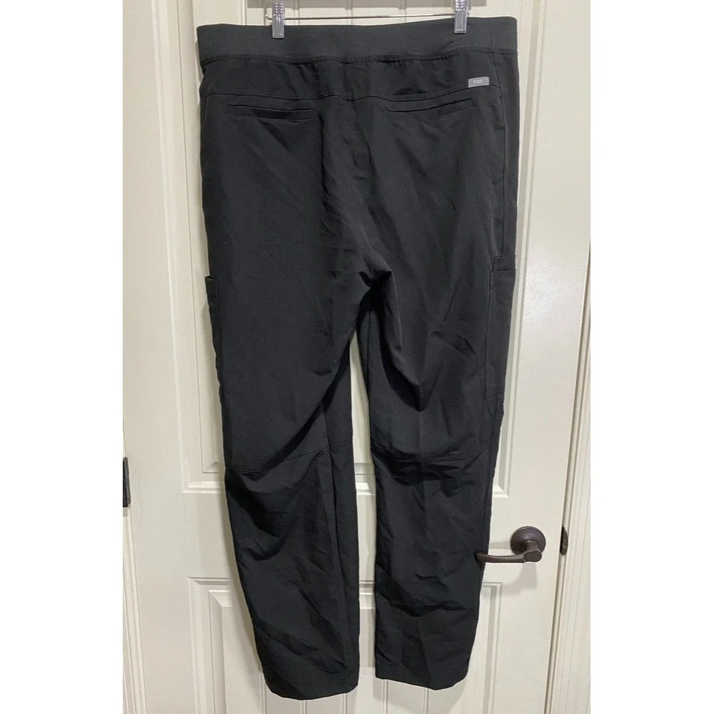 FIGS Axim Technical Collection Scrub Pants Mens XXL Black Cargo Stretch Medical